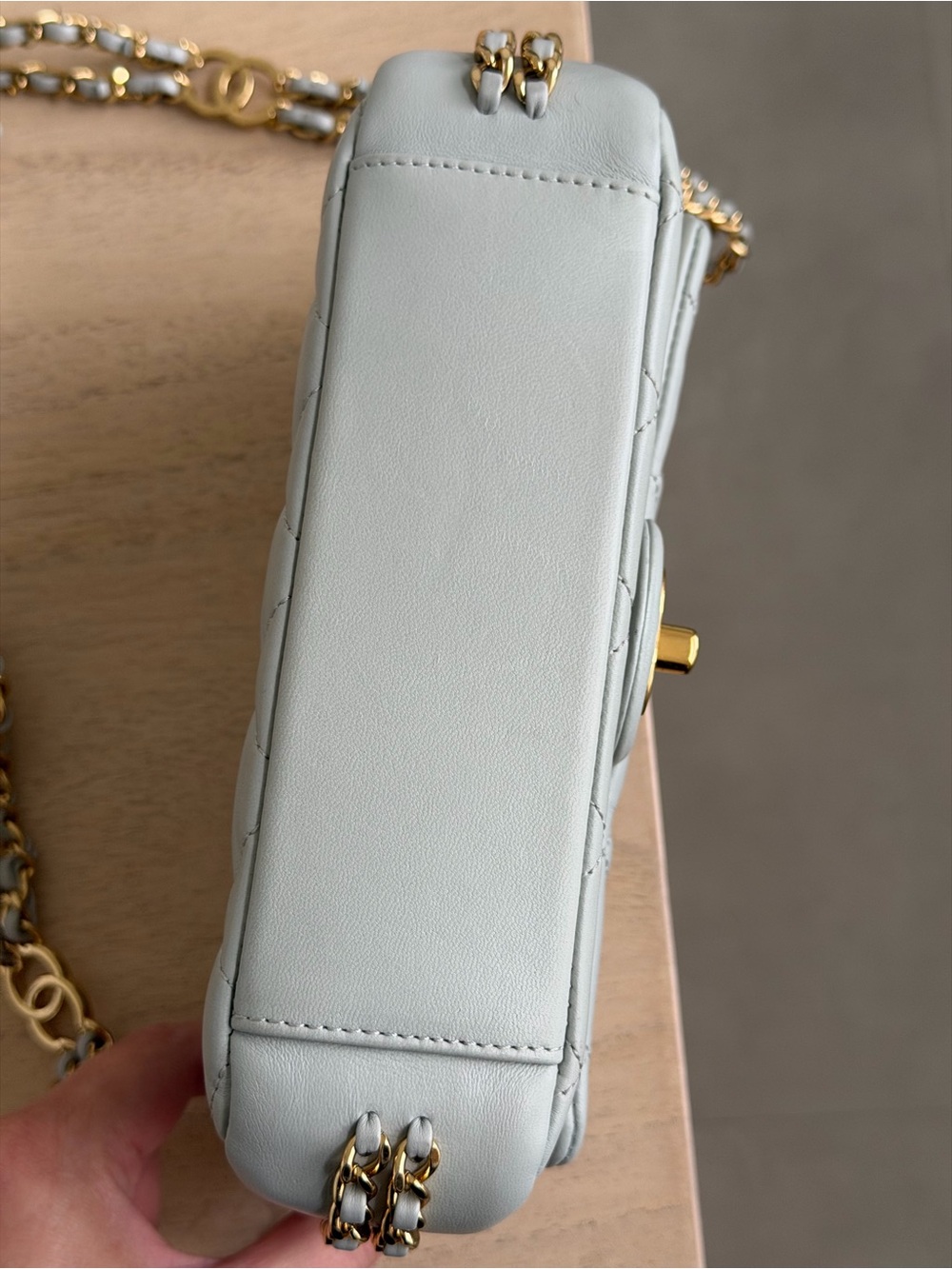 CHANEL Seasonal CC You Flap in Grey Lambskin and GHW - Picture 5 of 7